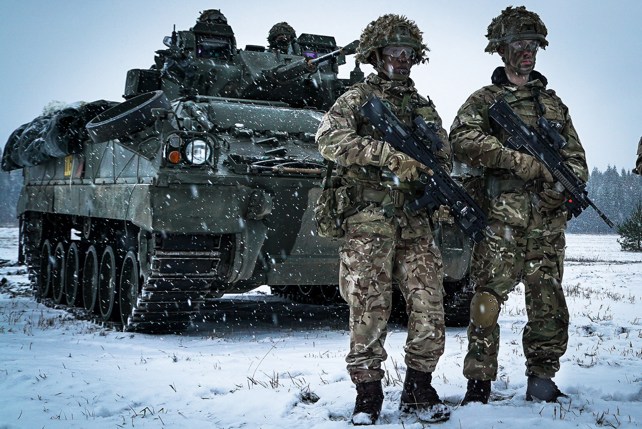 Soldiers from the Royal Welsh Regiment on deployment in Estonia, 2018 (Image courtesy of NATO)