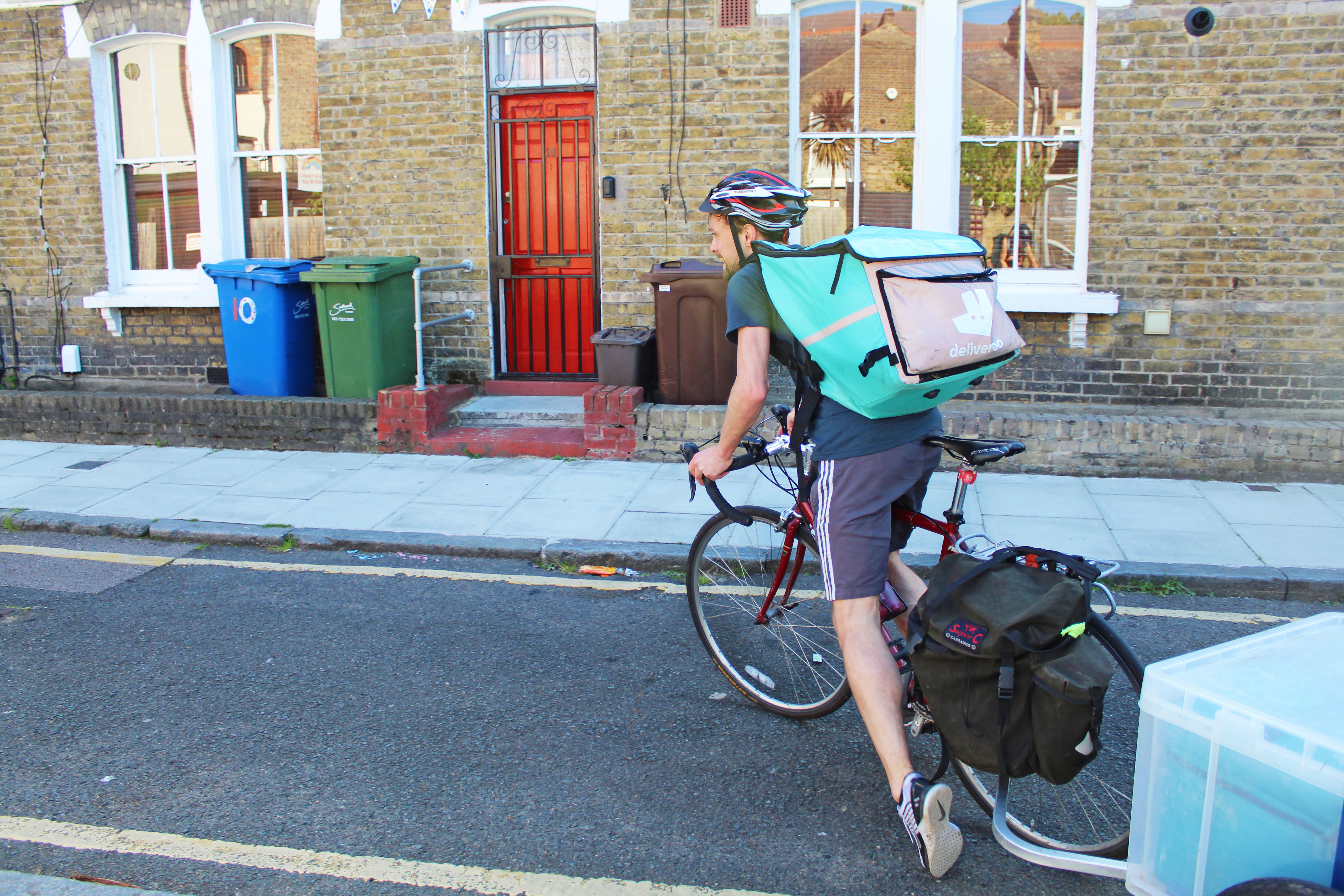 Pembroke House Delivery Cyclist